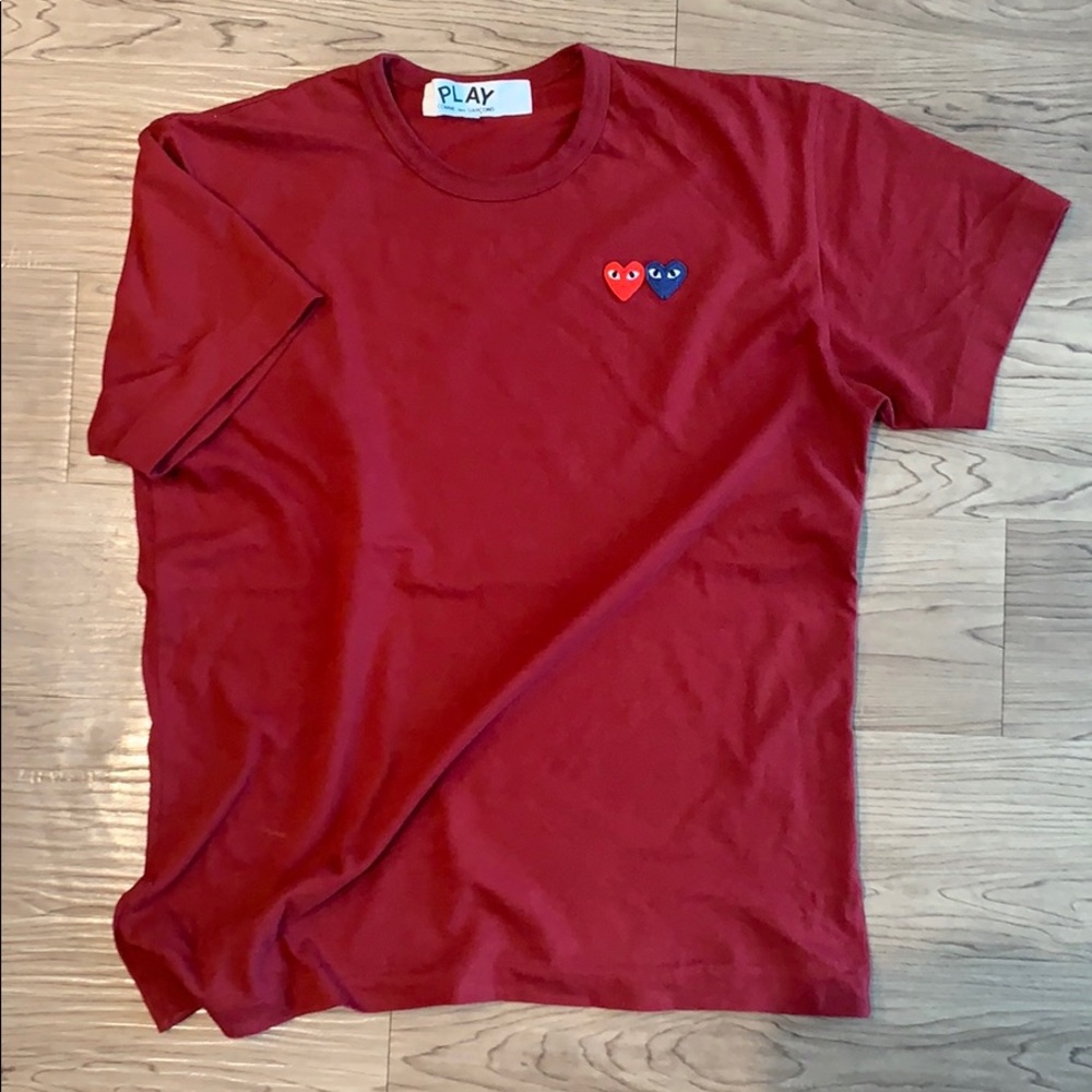 Come de Garçon T shirt X-Large double hearts.